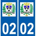 02 Liesse-Notre-Dame logo ville autocollant plaque sticker