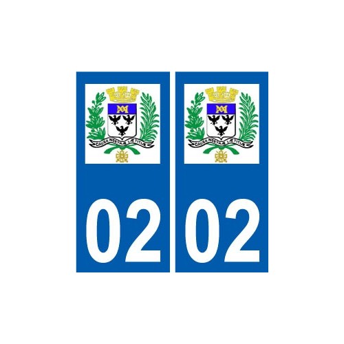 02 Liesse-Notre-Dame logo ville autocollant plaque sticker