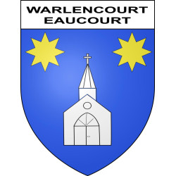 Warlencourt-Eaucourt 62 ville sticker blason écusson autocollant adhésif