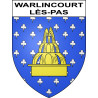 Pegatinas escudo de armas de Warlincourt-lès-Pas adhesivo de la etiqueta engomada