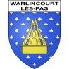 Warlincourt-lès-Pas Sticker wappen, gelsenkirchen, augsburg, klebender aufkleber