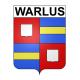 Warlus Sticker wappen, gelsenkirchen, augsburg, klebender aufkleber