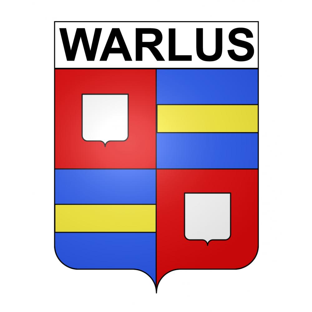 Warlus 62 ville sticker blason écusson autocollant adhésif