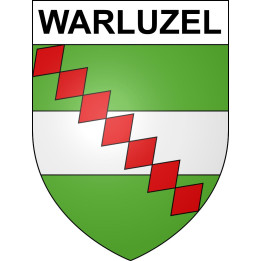 Pegatinas escudo de armas de Warluzel adhesivo de la etiqueta engomada