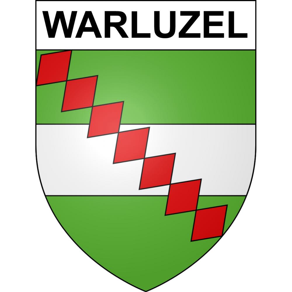 Pegatinas escudo de armas de Warluzel adhesivo de la etiqueta engomada