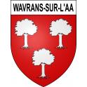 Pegatinas escudo de armas de Wavrans-sur-l'Aa adhesivo de la etiqueta engomada