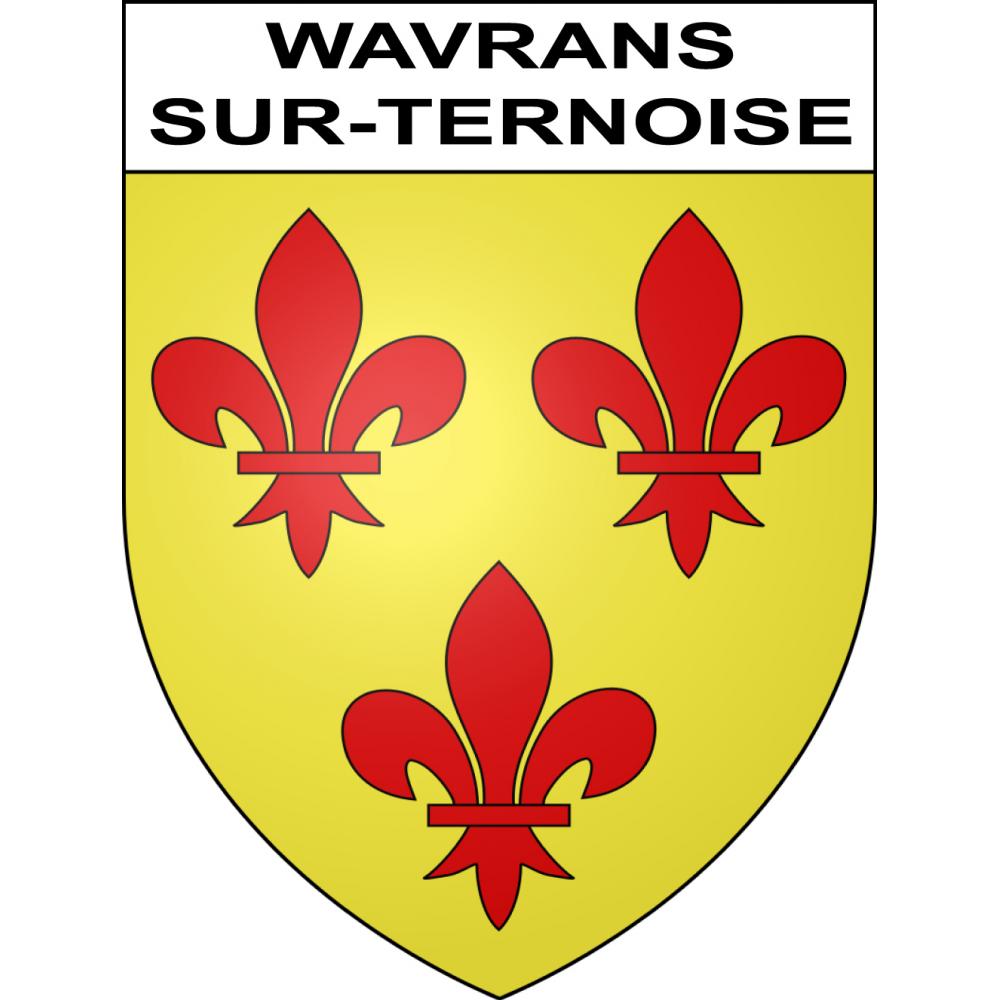 Pegatinas escudo de armas de Wavrans-sur-Ternoise adhesivo de la etiqueta engomada