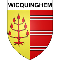 Wicquinghem 62 ville sticker blason écusson autocollant adhésif