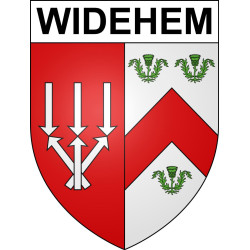 Widehem 62 ville sticker blason écusson autocollant adhésif