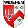 Pegatinas escudo de armas de Widehem adhesivo de la etiqueta engomada