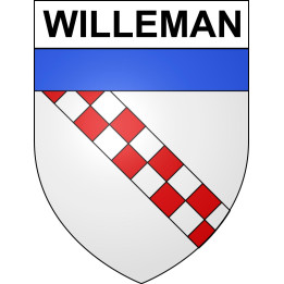 Willeman 62 ville sticker blason écusson autocollant adhésif