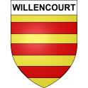 Pegatinas escudo de armas de Willencourt adhesivo de la etiqueta engomada