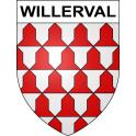 Pegatinas escudo de armas de Willerval adhesivo de la etiqueta engomada