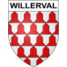 Pegatinas escudo de armas de Willerval adhesivo de la etiqueta engomada
