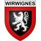 Pegatinas escudo de armas de Wirwignes adhesivo de la etiqueta engomada