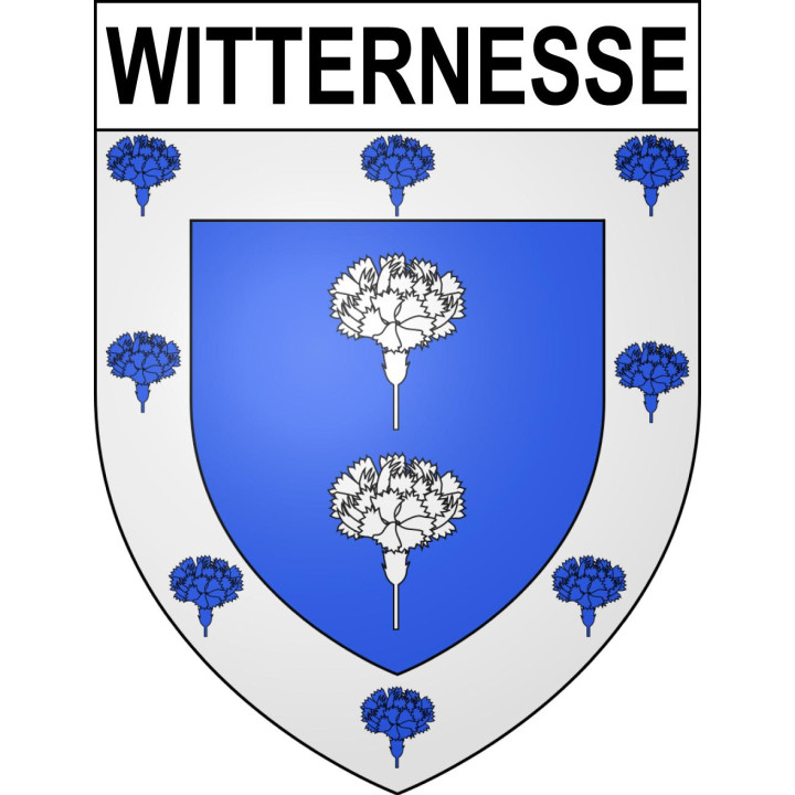 Pegatinas escudo de armas de Witternesse adhesivo de la etiqueta engomada
