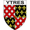 Pegatinas escudo de armas de Ytres adhesivo de la etiqueta engomada
