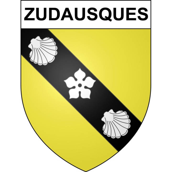 Zudausques 62 ville sticker blason écusson autocollant adhésif
