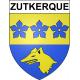 Pegatinas escudo de armas de Zutkerque adhesivo de la etiqueta engomada