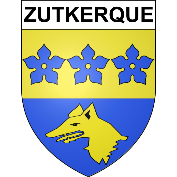 Stickers coat of arms Zutkerque adhesive sticker