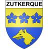 Zutkerque 62 ville sticker blason écusson autocollant adhésif