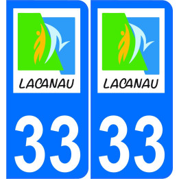 64 Pau logo sticker plate registration city