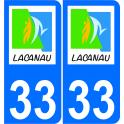64 Pau logo sticker plate registration city