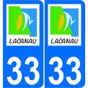 64 Pau logo sticker plate registration city