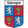 Gascogne Blason ville sticker blason écusson autocollant adhésif blason654