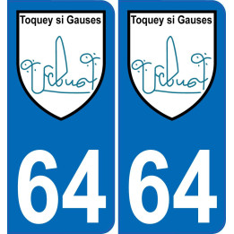 64 Pau placa etiqueta de registro de la ciudad