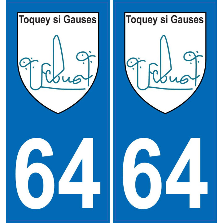 64 Pau placa etiqueta de registro de la ciudad