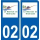 02 Le Nouvion-en-Thiérache logo ville autocollant plaque sticker