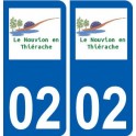 02 Le Nouvion-en-Thiérache logo ville autocollant plaque sticker
