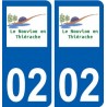 02 Le Nouvion-en-Thiérache logo ville autocollant plaque sticker