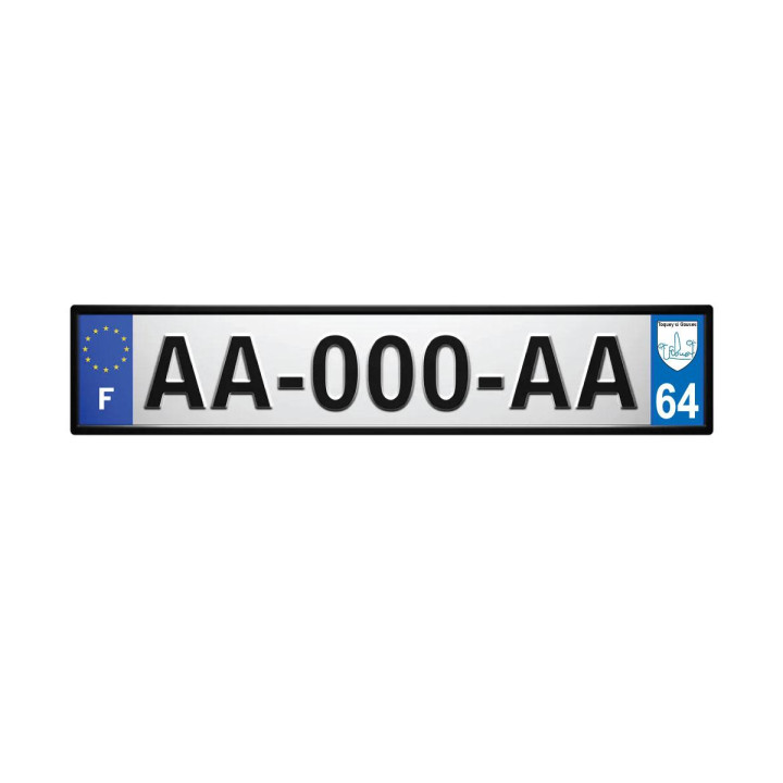 64 Febus Toquey blason autocollant plaque immatriculation auto ville sticker6443