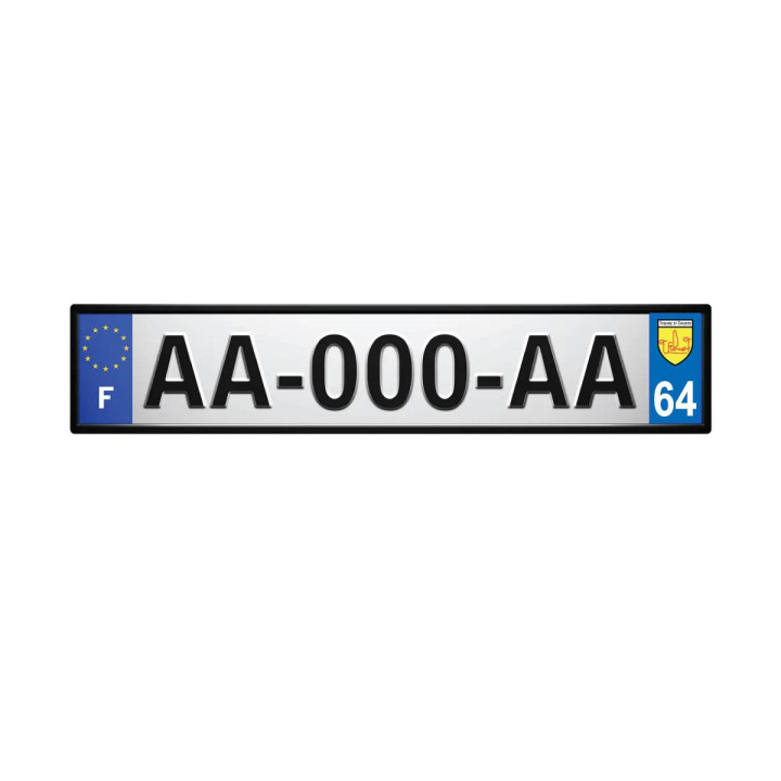 64 Febus Toquey blason autocollant plaque immatriculation auto ville sticker6444