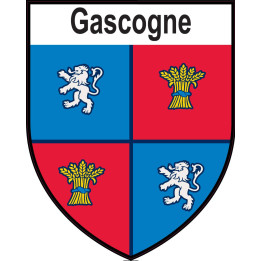 Gascogne Blason sticker écusson autocollant adhésif V2