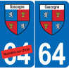 64 Pau-aufkleber plakette ez stadt