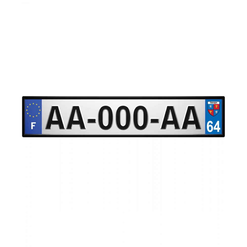 Gascogne blason plaque immatriculation auto choix sticker V23