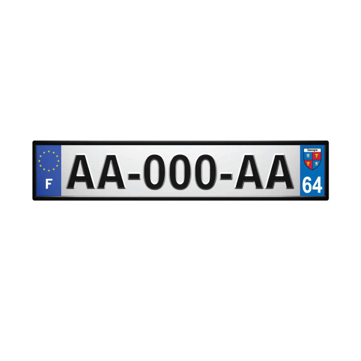 Gascogne blason plaque immatriculation auto choix sticker V23