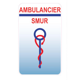Caducée Ambulancier SMUR 654 sticker autocollant