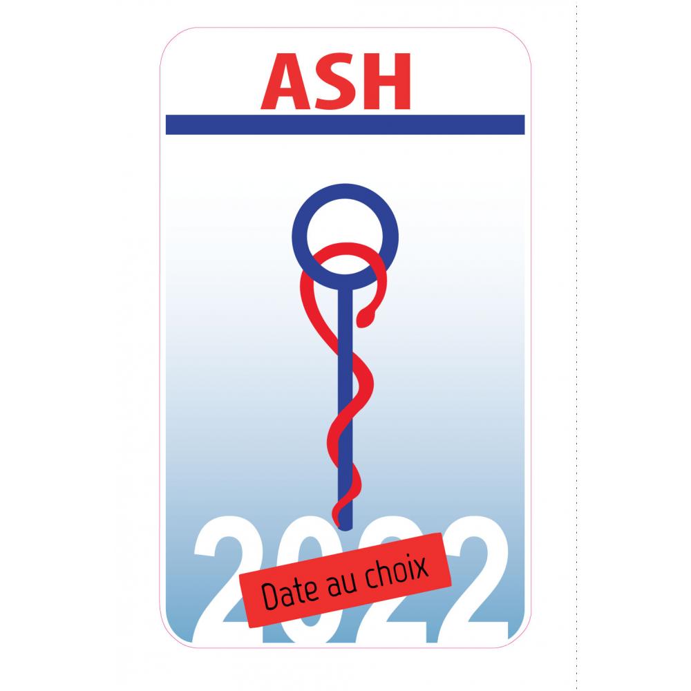 Caducée ASH Agent des Services Hospitalier choix L65 sticker autocollant