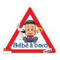 Baby on board triangle warning decal sticker adhesive