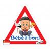 Baby on board triangle warning decal sticker adhesive