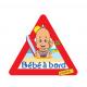 Bebé a bordo triángulo de advertencia decal sticker adhesivo