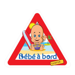 Bebé a bordo triángulo de advertencia decal sticker adhesivo