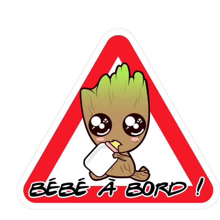 Bébé à bord Groot autocollant sticker adhesif logo 394