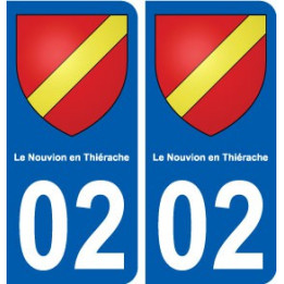 02 Le Nouvion-en-Thiérache ville autocollant plaque sticker