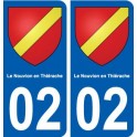 02 Le Nouvion-en-Thiérache ville autocollant plaque sticker
