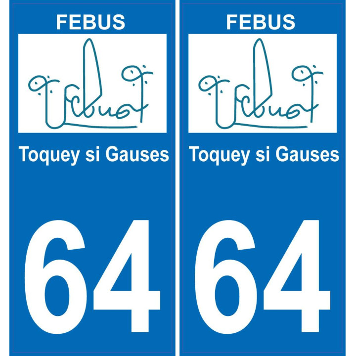 64 Pau logotipo de la etiqueta engomada de la placa de registro de la ciudad